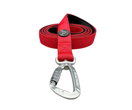 BTactical™ Extra-Strong Nylon Carabiner Clip Dog Lead | Citrus Red