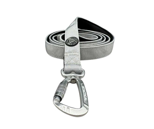 BTactical™ Extra-Strong Nylon Carabiner Clip Dog Lead | Misty Grey